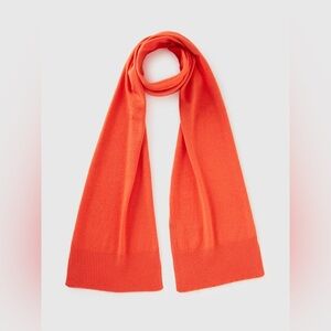 ORANGE SCARF IN PURE MERINO WOOL